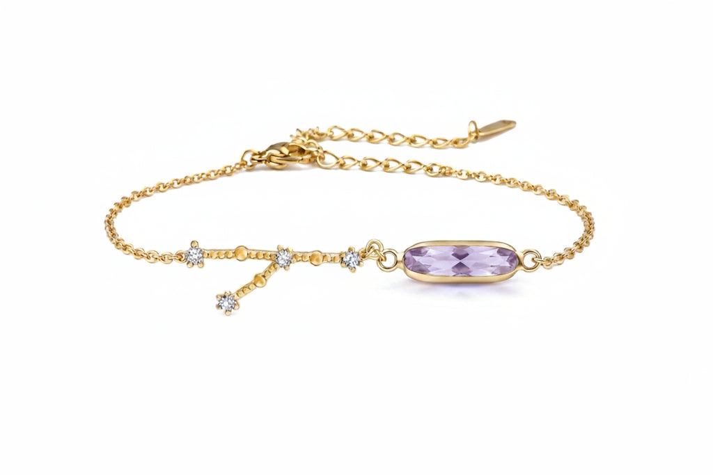 Cancri Amethyst Constellation Bracelet