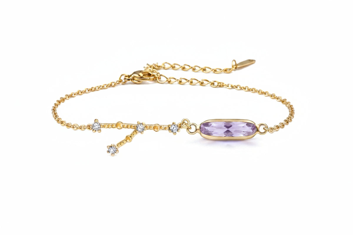 Cancri Amethyst Constellation Bracelet